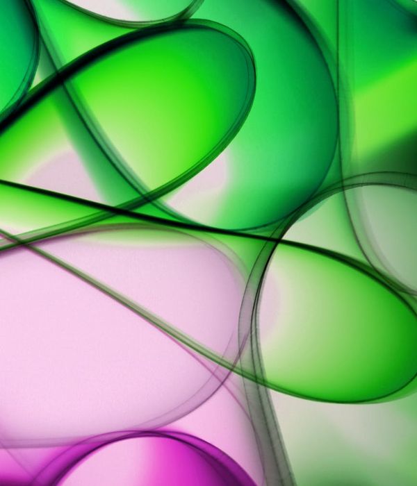 Abstract green geometric shapes representing natural harmony and balance